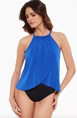 Magicsuit By Miraclesuit Aubrey Cobalt/black One Piece Slimming Swimsuit Size 8 • $14.99