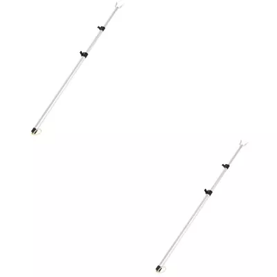 Telescoping Clothesline Prop Set For Home - Silver-DH • £18.18