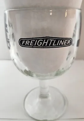 Vintage Freightliner Trucks Thumbprint Glass Beer Goblet Mug 6  Tall Rare 1970's • $8.99