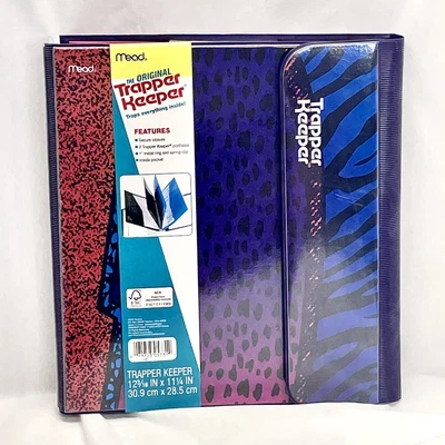 $9 • Buy Mead The Original Trapper Keeper Portfolio Animal Print Vintage Retro
