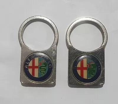 Alfa Romeo Vintage Keychain Keyring Set Of 2 Free Postage • $29.95