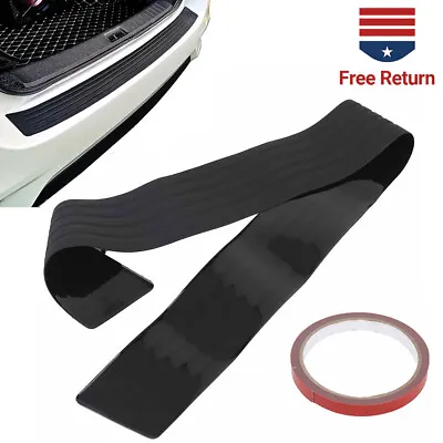 Rubber Car Rear Bumper Protector Trim Strip Trunk Sill Guard Scratch Pad Cover • $6.75