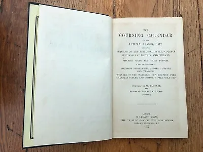 The Coursing Calendar Book. Autumn 1912 !  • £24.99