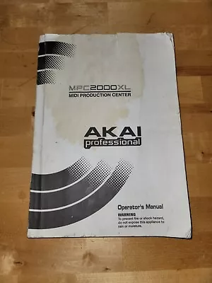Akai MPC2000XL MIDI Production Center Operator's Manual - USED • $19.99