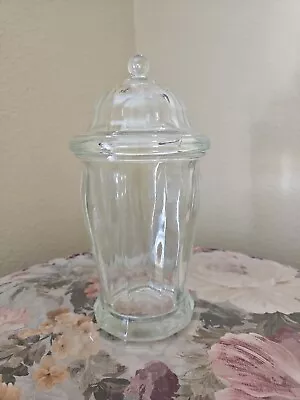 Vintage Indiana Glass Apothecary Jar With Lid Large/Heavy • $29.58