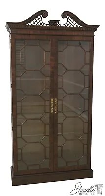 58414EC: HENREDON Chippendale Mahogany Curio Display Cabinet • $1695