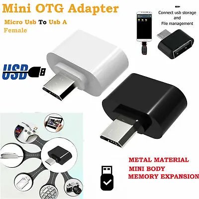 Micro USB Male To USB 2.0 OTG Adapter For Samsung Android IPhone IPad Tablet • $3.09