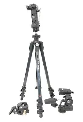 Manfrotto 190CX3 Carbon Fiber Tripod With 808RC4 & 222 Heads + Extra Attachment • $179.99