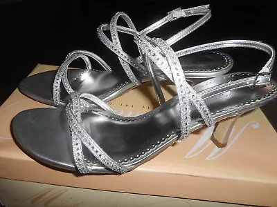 Michaelangelo David's Bridal Women's 7.5 Harley Sliver Wedding/Prom Shoes Heels • $9.99