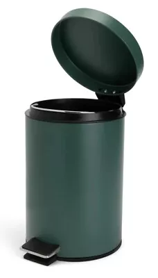 Small Dark Green Bin 3L Pedal Waste Bin Bathroom 3 Litre 25cm NEW • £17.95