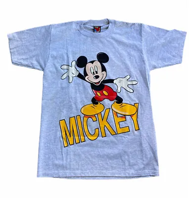 VTG Mickey Mouse Disney World Velva Sheen Gray Size M Medium Tshirt NWOT USA • $29.49