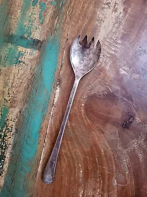 Silver Plated Made In Italy Vintage Pronged Serving Spoon • $6
