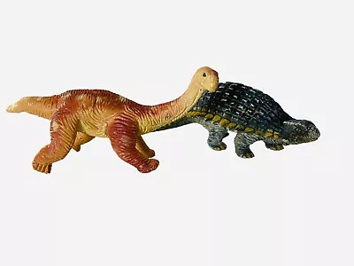 Vintage Plastic Dinosaur Figures Ankylosaurus And Camarasaurus Lot UKRD 1992 • $10.50