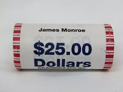 Uncirculated Bank Roll 2008 JAMES MONROE Golden Presidential Dollar Coins $25 • $32.30