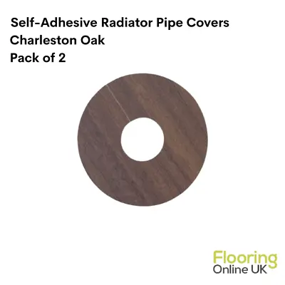 Laminate Radiator Pipe Rose Covers Self-Adhesive Pack Of 2 Charleston Oak Shade • £10.99