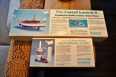 Midwest Products Fantail Launch II Yacht Model & Model V1 Steam Engine • $385