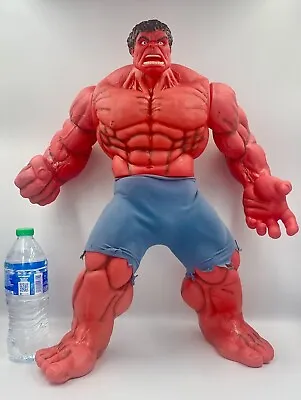 Jumbo Red Hulk Giant 20” Action Figure Mexican Bootleg Mexican Toys • $83