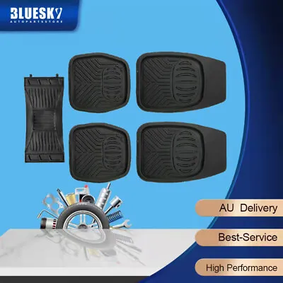 5 Pack Deep Dish Floor Mats Heavy Duty Rubber Fit Universal 4WD Waterproof AU • $50.77