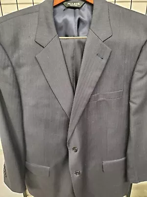 Jos A Bank Signature Collection Two Piece 100% Wool Blue Suit 46R 40X29 MINT • $26