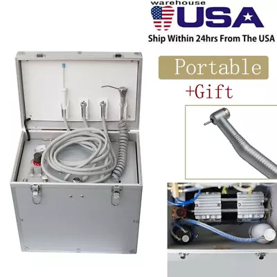 410W Mobile Dental Delivery Unit Suction System Oilless Air Compressor Suction • $459