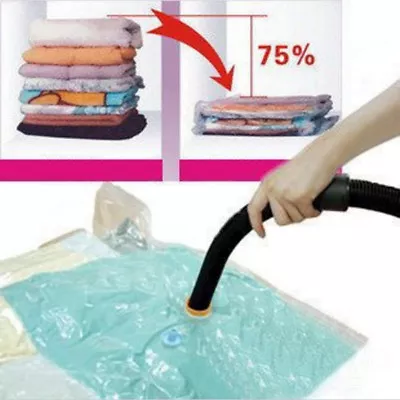 $3.40 • Buy Vacuum Compression Storage Bag Seal Compressed Bag Transparent Household Daily