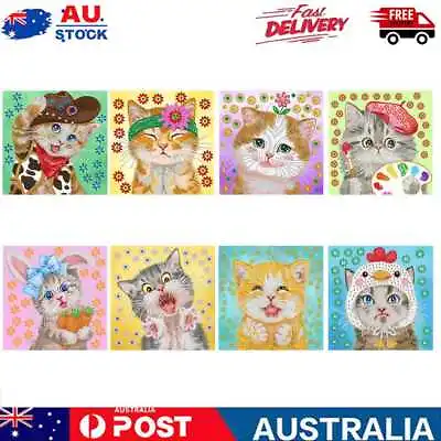 $6.89 • Buy 5D DIY Diamond Painting Special Shaped Drill Cat Embroidery Kit Wall Decor Craft