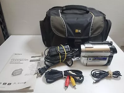 Sony HandyCam DCR-DVD650 Mini DVD Hybrid Camcorder W/ Case! • $65