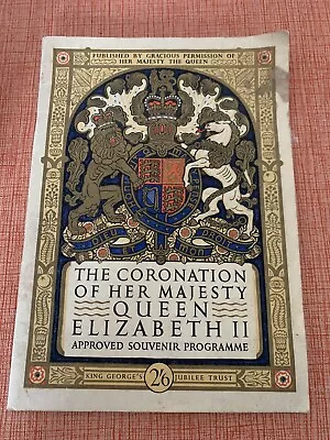 Official Queen Elizabeth II Coronation Souvenir Programme  1953 • £5.99