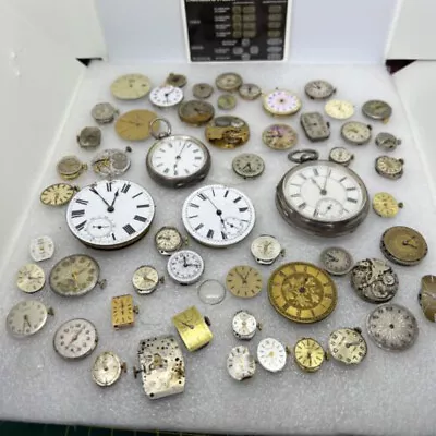 Large Collection Of Antique Sterling Silver Pocket Watches And Watch Parts. • £119.99