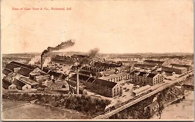 1908 Antique Postcard Gaar Scott Company Factory Richmond Indiana Alpine IN • $17.95