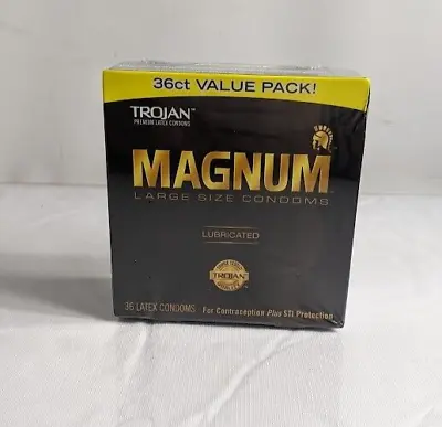 Trojan Magnum Lubricated Latex Condoms Size L - 36 Count • $19.99