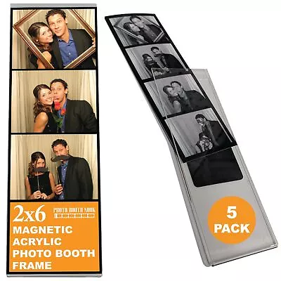 | 2x6 Magnetic Photo Booth Picture Frame (5 Count) | Crystal Clear Acrylic | ... • $20.29