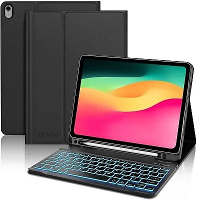 For IPad 7/8/9/10th Generation Air4 5 Pro Smart Case Cover With Backlit Keyboard • £25.99