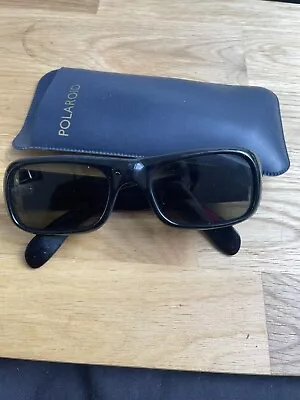 Vintage 1960s Men’s Polaroid Black Acetate Frame Sunglasses Made In UK Large • £29.99