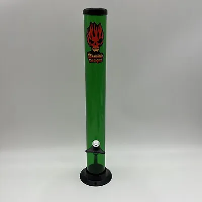 $29.99 • Buy 16  Tobacco Bong Hookah TALL Water Pipe Bubbler Metal Slide - GREEN ACRYLIC