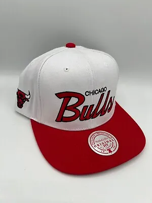 Chicago Bulls Retro Script NEW NBA Snapback Basketball Hat Cap Mitchell & Ness • $33.99