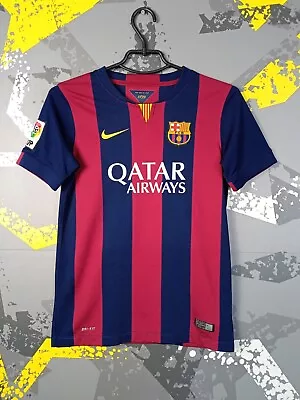 Barcelona Home Football Shirt 2014  2015 Jersey Nike Camiseta Young Size L Ig93 • $33.99