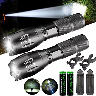 Super Bright T6 LED Tactical Small Flashlight Rechargeable Zoom Bike Front Lamp • $11.99