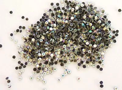 144 Hot Fix Iron On Rhinestone/Round/craft/trim *FREE US SHIP SS6 2mm-Crystal AB • $4