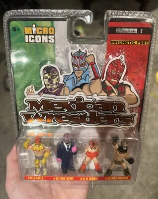 NEW Micro Icons Mexican Wrestler Series 1 Figures Magnetic Feet X-Concepts 2004 • $15