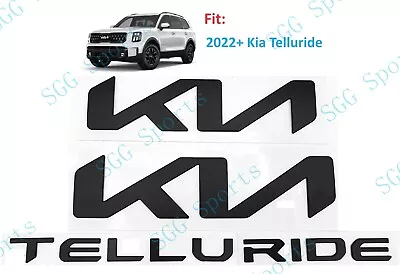 Matte Black Front Rear KN TELLURIDE Emblems Letters 2022-2024 KIA TELLURIDE KN • $99.80