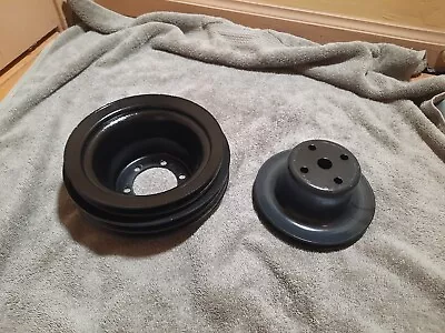 Mopar Early LA (64-66) Single-groove AC Compressor Crank/water-pump Pulley... • $120