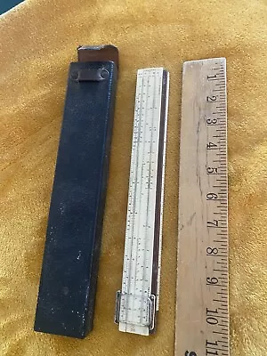 Vintage K&E Keuffel & Esser Model 4053-3 Slide Rule With Leather Case 4054 • $16