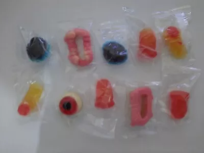 8 X Halloween Sweets Gummy Body Parts Brain Teeth Fingers Eyeballs NEW • £1.49