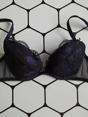 La Perla Malizia Black Push Up Sexy Bra Size Italy 1 USA 32B-C • $25