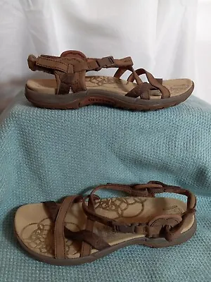 MERRELL Q FORM Womens Dark Earth Performance Leather Upper Strap Sandals Size 6  • $48