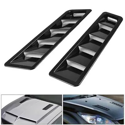 Car Hood Vent Pair Vents Air Intake Scoop Bonnet Louvers Spoiler Trim 16.7 X4.5  • $27.59