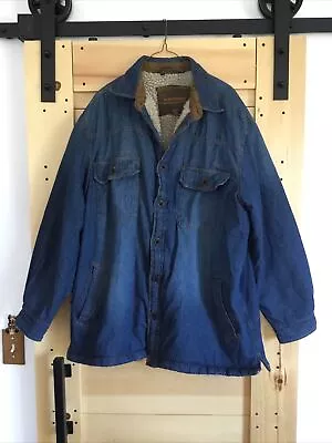 Northwest Territory Sherpa Lined Denim Barn Jacket Chore Coat Sz XL • $19