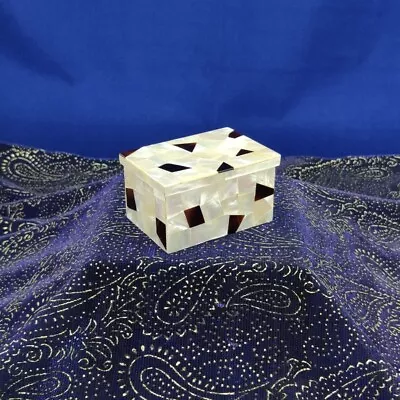 6 X4  Marble Jewelry Trinket Box Inlay Random Makrana Mosaic Malachite • $225