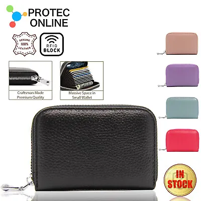 $16.95 • Buy Women Zip Leather Wallet Card Holder Short Wallet RFID Blocking Coin Purse Pouch